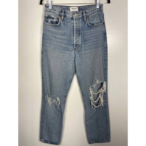Agolde 90s Pinch Mid Rise Straight Leg Denim Jeans 27 Fall Capsule Vacation Easy - Picture 2 of 10
